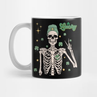 St. Patrick's Lucky Skeleton Mug